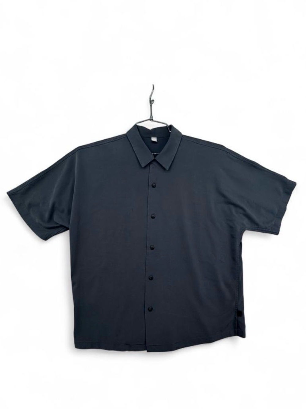 Men's Lululemon Lightweight Soft Breathable Grey Polo Button Up T-Shirt Size S